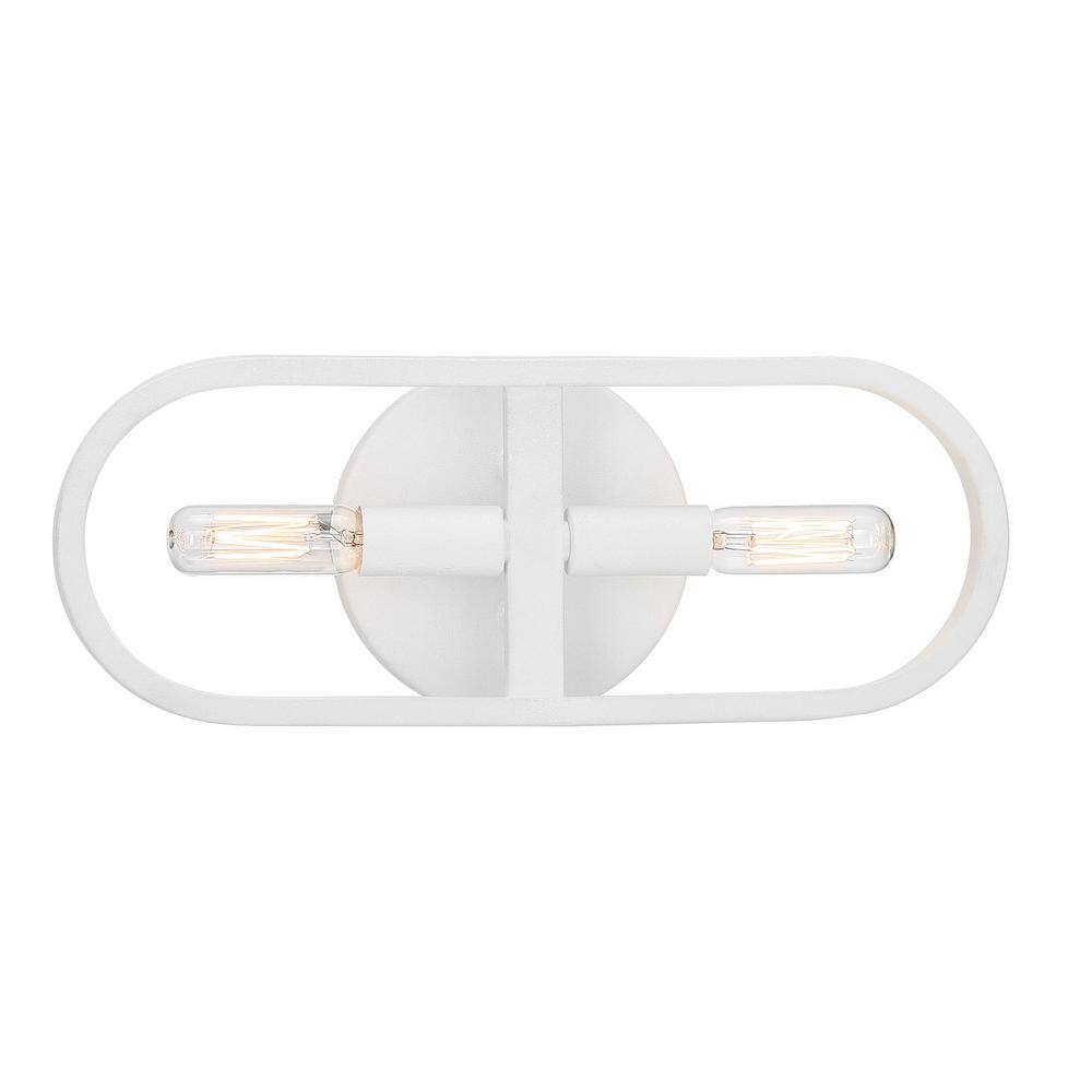 Elegant Matte White Dimmable Direct Wired Wall Sconce