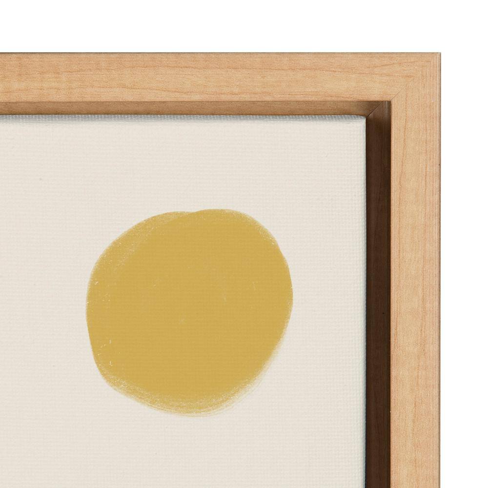 Zen Garden Abstract Floral Canvas Print with Natural Frame