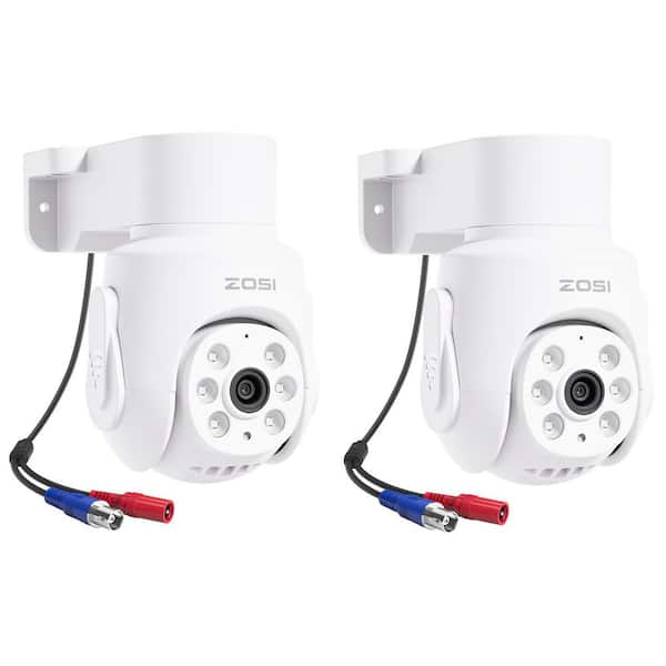 1080P 2MP 360° Pan Tilt TVI Hardwired Outdoor Security Camera Only Compatible with Same Brand DVR (2-Pack)