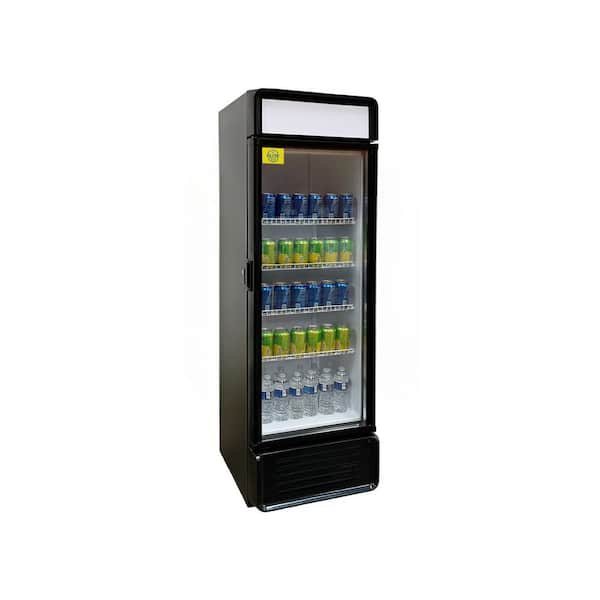 21 in. 8.1 cu. ft. Commercial NSF Single Glass Door Refrigerator ES235LC in Black