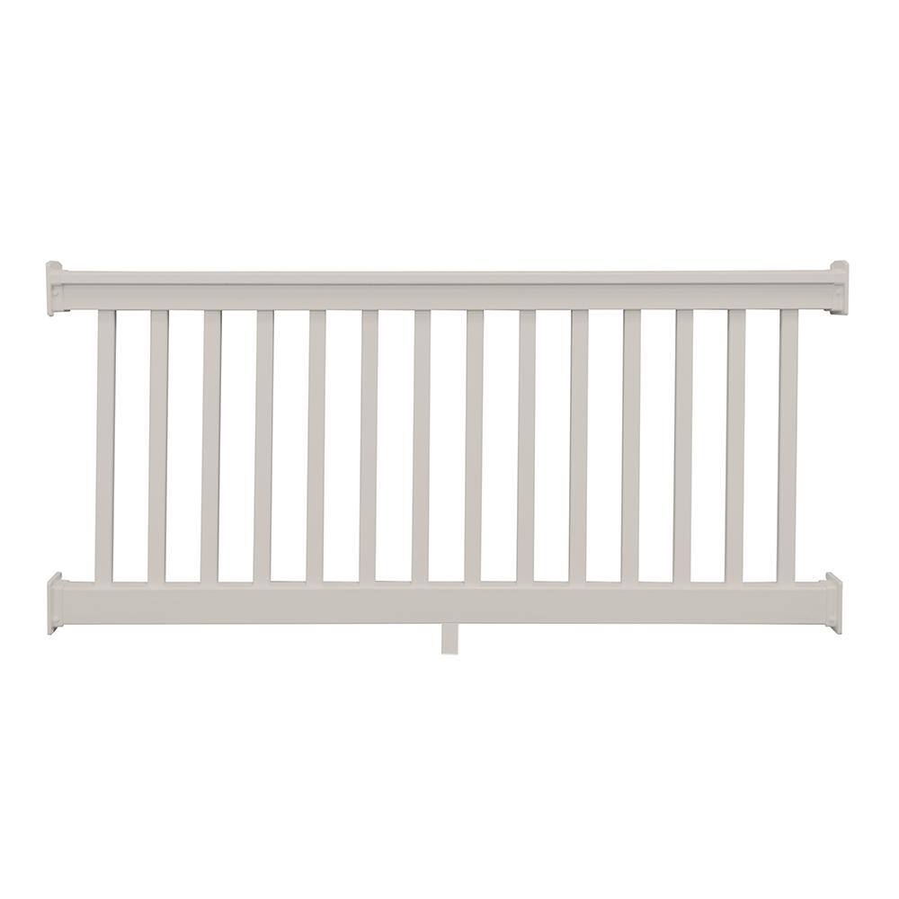 Weatherables Riviera 3.5 ft. H x 8 ft. W Tan Vinyl Railing Kit CTR-T42 ...