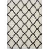 Nourison Ultra Plush Shag Grey/Ivory 8 ft. x 10 ft. Abstract Plush Contemporary Area Rug 460196