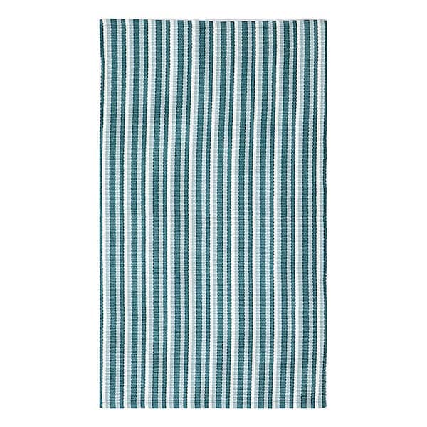 REGENCE HOME Great Plains Multi-Purpose Utility Mat Collection, Modern Stripe, Teal, 27x45''