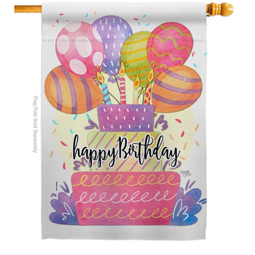 2.3 ft. x 3.3 ft. Happy Birthday Balloon House Flag 2-Sided Celebration Decorative Vertical Flags price history on PriceWatchPro