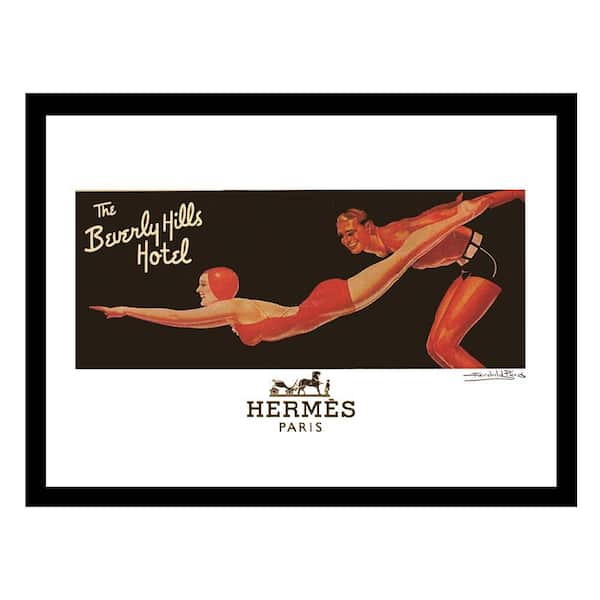VENICE BEACH Collections Vintage Diving at the Beverly Hills Hotel by Fairchild Paris 1-Piece Framed Graphic Print 18 in. x 14 in.