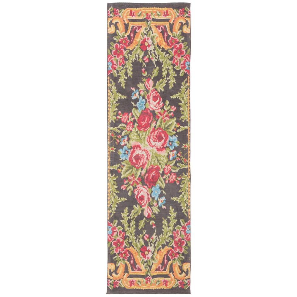 Classic Vintage 2 ft. x 8 ft. Gray/Rose Medallion Floral Runner Rug price history on PriceWatchPro