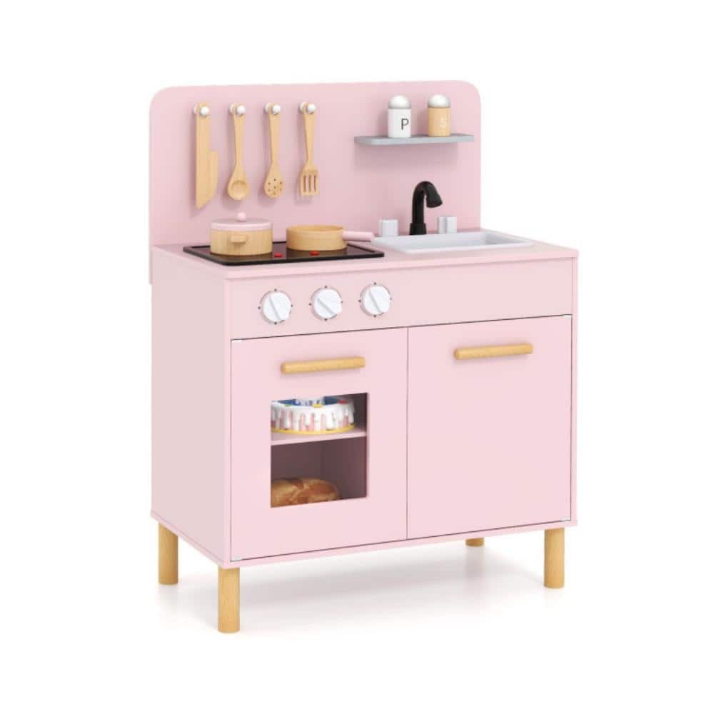 Wooden Play Kitchen Set with Lights, Sounds, Removable Sink and Storage for Kids Ages 3 and Up price history on PriceWatchPro