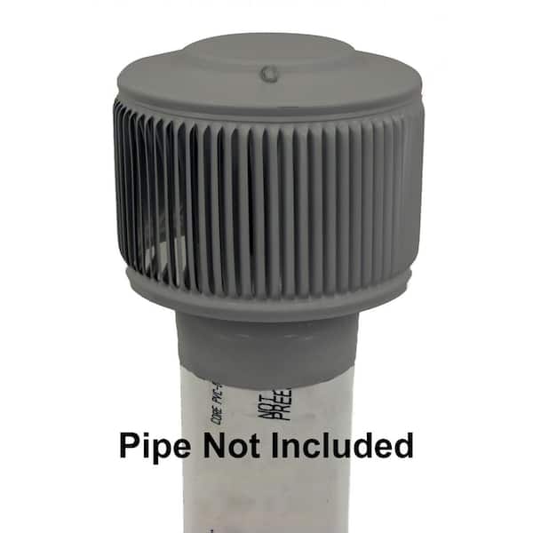 Active Ventilation 4 in. D Weatherwood Aura PVC Static Roof Vent Cap with Adapter for Schedule 40 or Schedule 80 PVC Pipe