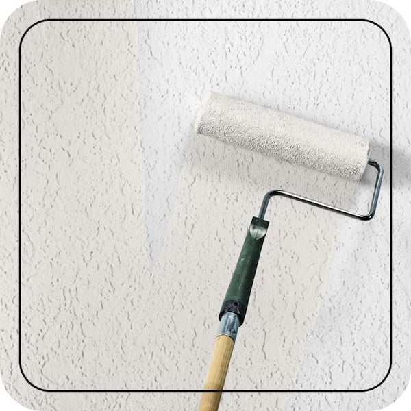 5 gal. #RD-W10 New House White Satin Interior/Exterior Masonry, Stucco and Brick Paint