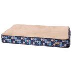 27 in. x 36 in. x 4 in. Small Navy/Paw Print Superior Orthopedic Bed