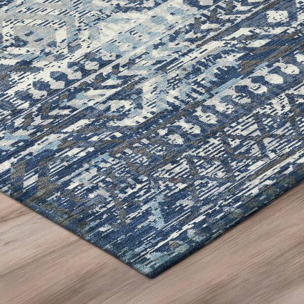 Chantille Machine Washable Indoor/Outdoor Abstract ACN3161 Navy 3 ft. x 4 ft. Area Rug