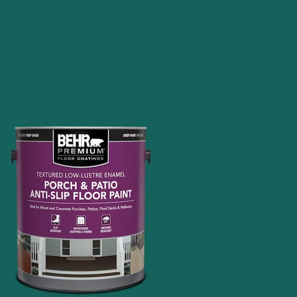 BEHR PREMIUM 1 gal. #S-H-490 Billiard Table Textured Low-Lustre Enamel Interior/Exterior Porch and Patio Anti-Slip Floor Paint