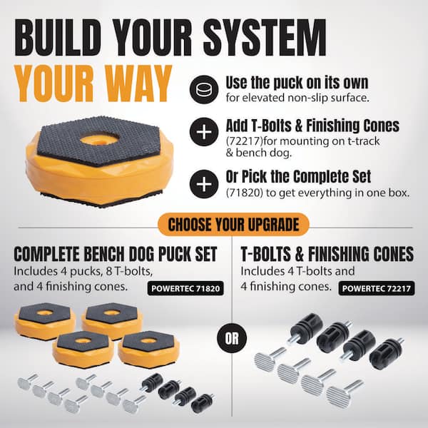 POWERTEC Bench Cookies Woodworking, Bench Cookies Protect