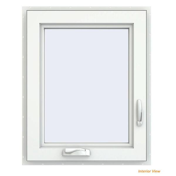 24 in. x 30 in. V-4500 Series Black FiniShield Vinyl Picture Window w/  Low-E 366 Glass