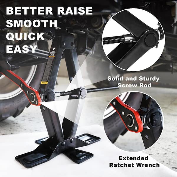 Big Red Steel Portable Wide Base Cross Car Scissor Jack