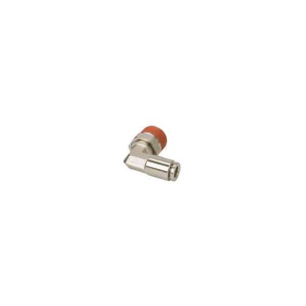 VIAIR 1/8 in. NPT(M) to 1/8 in. Airline 90° Swivel Elbow Fitting (2-Piece) DOT Approved
