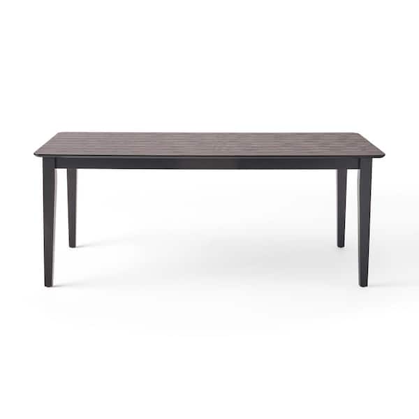 Noble House Dickinson 1-Piece Black Dining Table