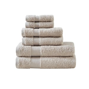 Luce 6-Piece Sand 100% Egyptian Cotton Bath Towel Set