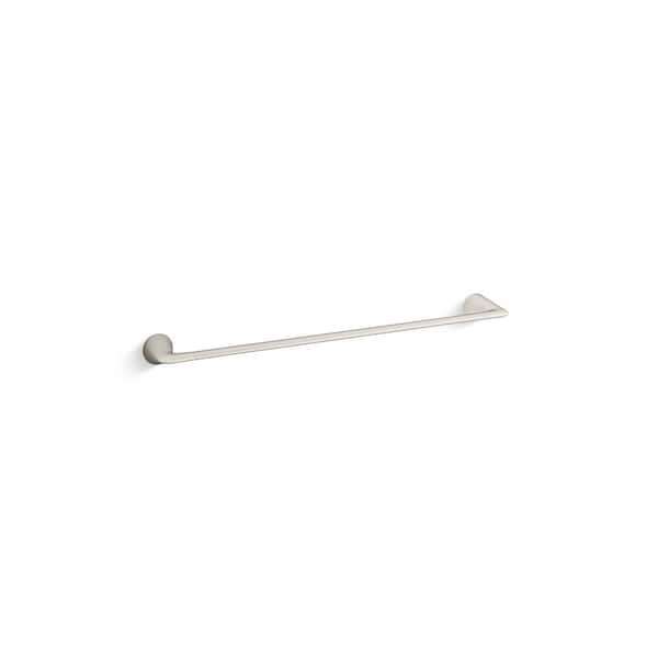 KOHLER Modern 24 in. Wall Mounted Towel Bar in Vibrant Brushed Nickel