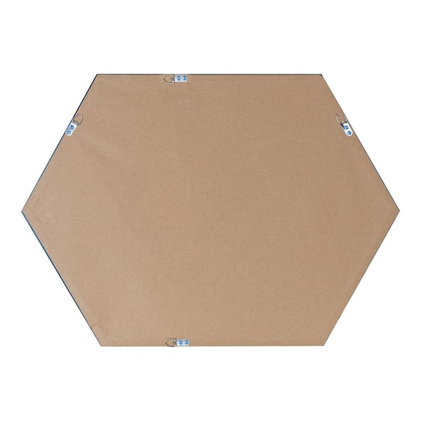 Kate and Laurel Calter 31 in. x 22 in. Classic Hexagon Framed