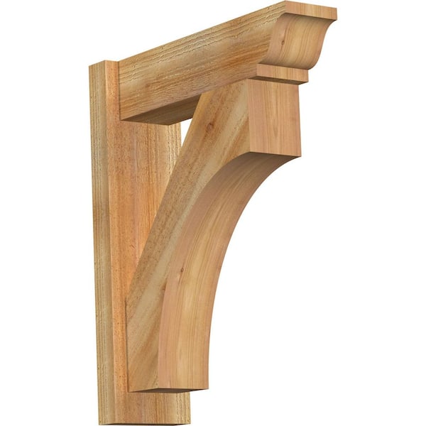Ekena Millwork 6 in. x 24 in. x 20 in. Western Red Cedar Westlake Traditional Rough Sawn Outlooker