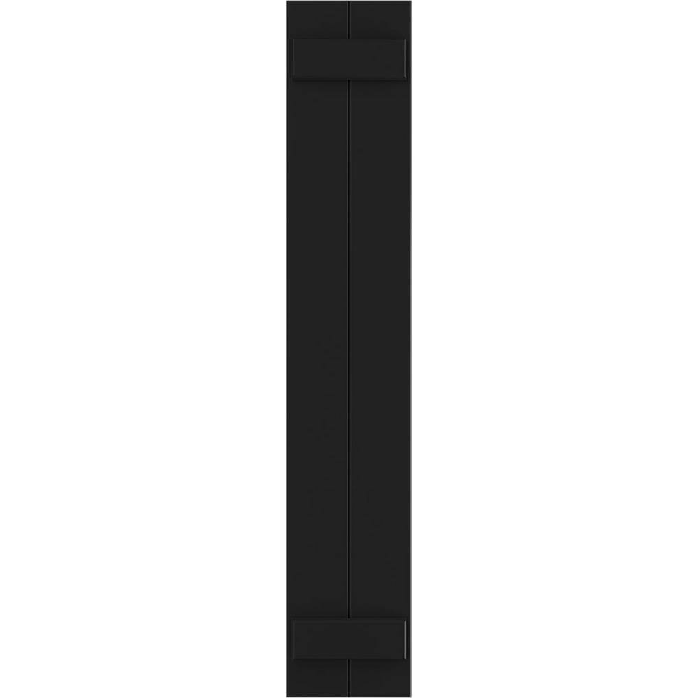 "10 3/4"" x 45"" True Fit PVC Two Board Joined Board-n-Batten Shutters, Black (Per Pair)" price history on PriceWatchPro
