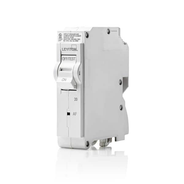 Leviton Branch Circuit Breaker, AFCI 1Pole 20 Amp 120Volt, Hydraulic