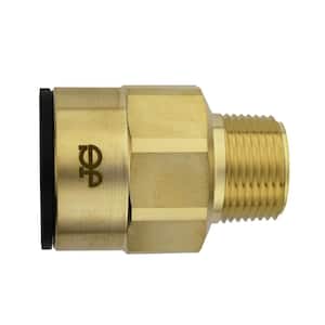 1 in. CTS x 3/4 in. NPT Brass ProLock Push-to-Connect Male Connector