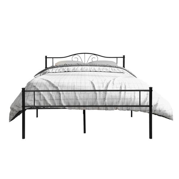 Unbranded Full-size Double Black Metal Bed Frame with Large Storage Space Under the Bed