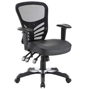 Articulate 26 in. Width Big and Tall Black Vinyl Ergonomic Chair with Wheels