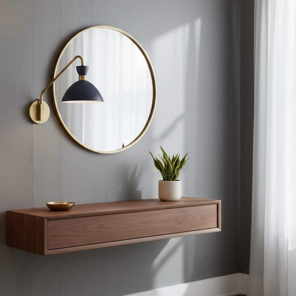 Simon 1-Light Matte Navy with Heritage Brass Accents Sconce price history on PriceWatchPro