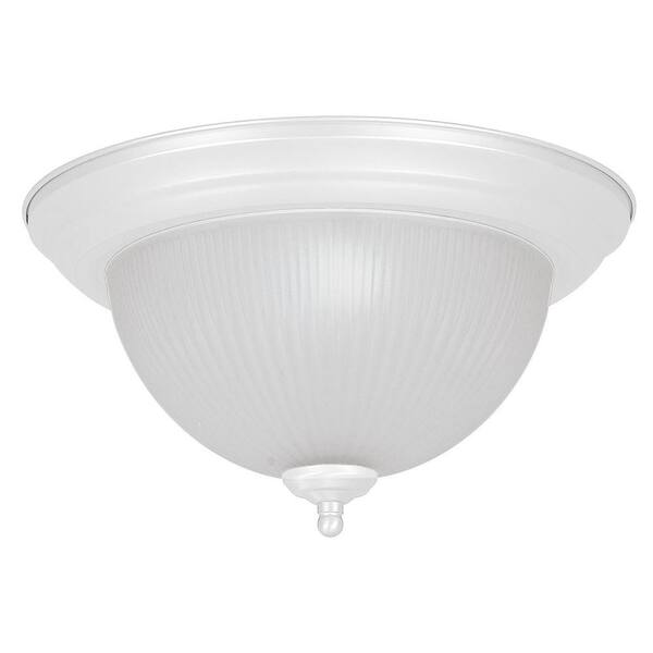 Sunset Lighting Dandridge 1-Light White Flush Mount