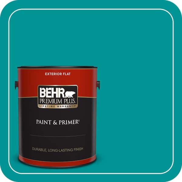 BEHR PREMIUM PLUS 1 gal. #P460-6 Paradise Landscape Flat Exterior Paint & Primer