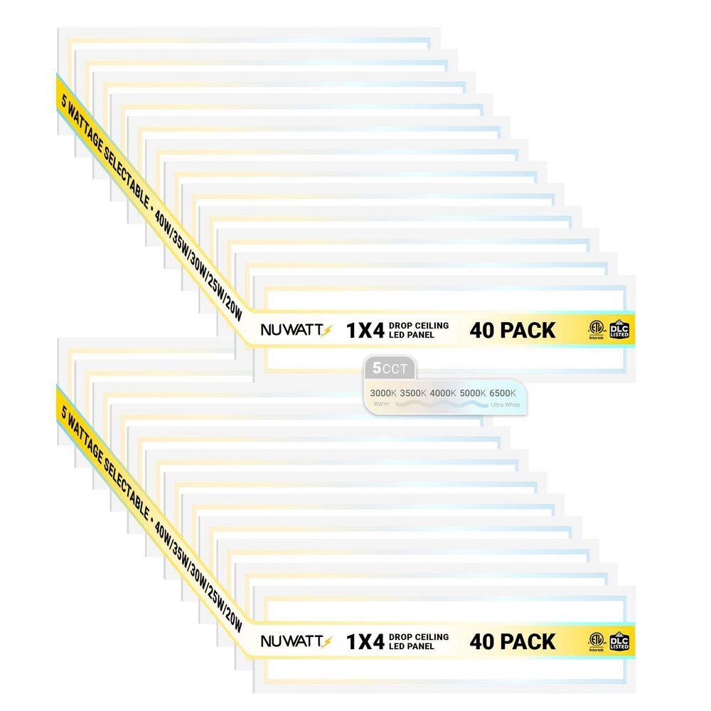 NuWatt 1 ft. x 4 ft. Drop Ceiling Backlit Integrated LED Panel