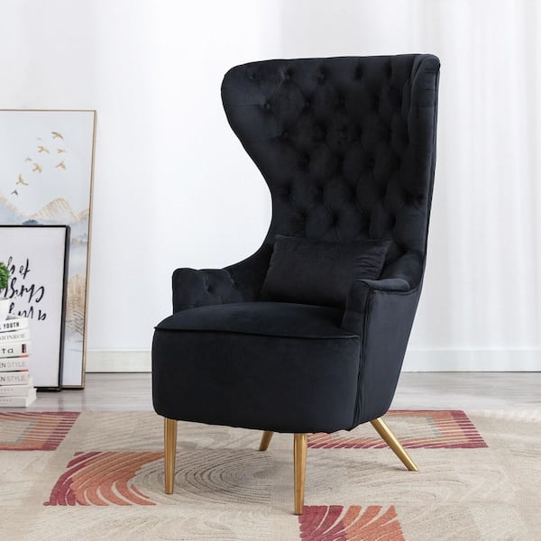 Kin Tufted Wingback Chair with Back Cushion