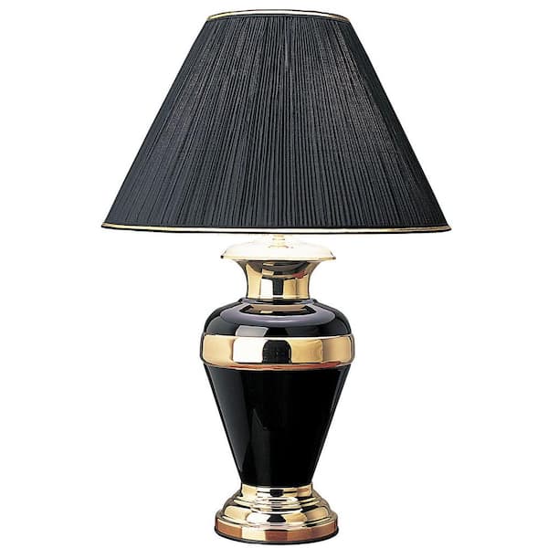 ORE International 32 in. Metal Black and Gold Lamp