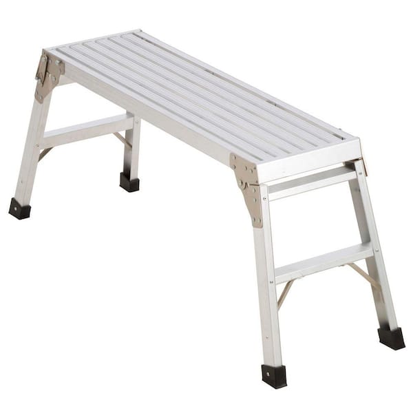 Werner 39-1/2 in. x 12 in. x 20-9/16 in. Aluminum Work Platform with 225 lb. Load Capacity