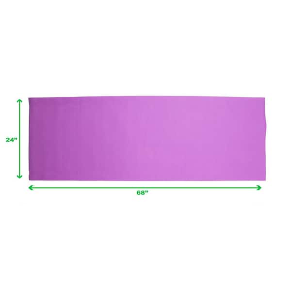 Mind Reader All Purpose Extra Thick Purple Fitness & Exercise 24 in. x 68  in. Yoga Mat with Carrying Strap YOGAPVC-PUR - The Home Depot