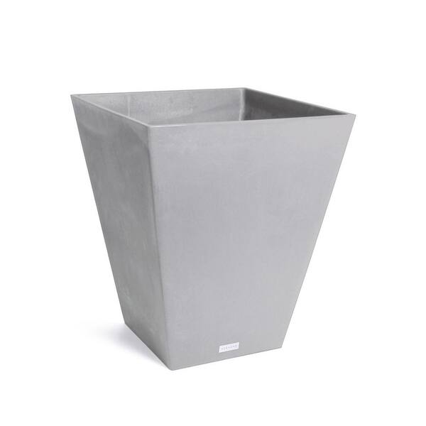 Veradek Nobleton 22 in. Square Charcoal Plastic PlanterNBV22C The