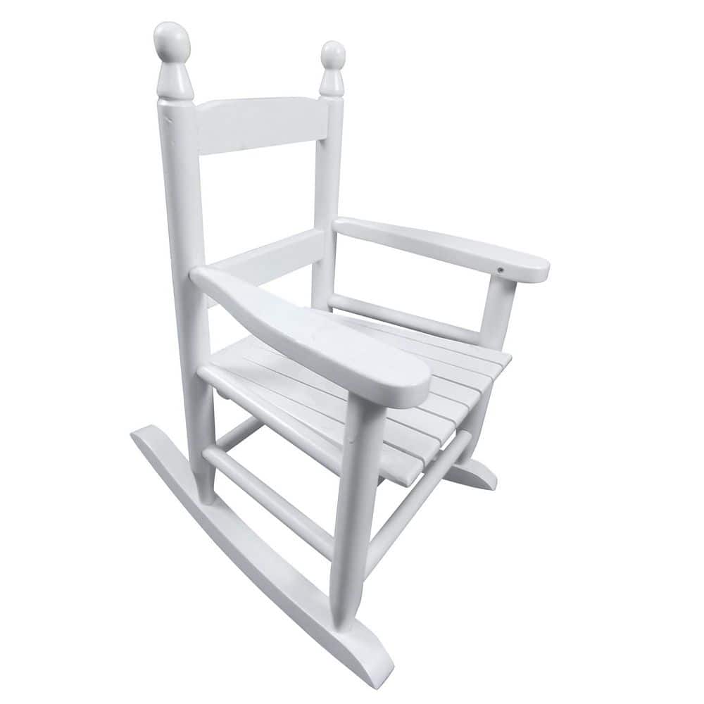 Patio Children White Wood Outdoor Rocking Chair BFDATENUM75 - The Home ...