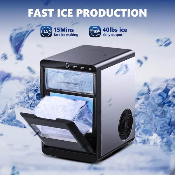 SIMZLIFE 8.74 in. 26.5lb./24H Bullet Ice Countertop Portable