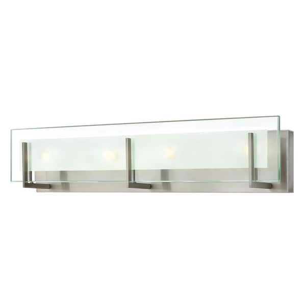 LATITUDE 26 in. 4-Lights Brushed Nickel Vanity Light