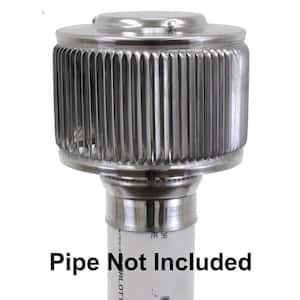 3 in. Dia Aura PVC Vent Cap Exhaust with Adapter for Schedule 40 or Schedule 80 PVC Pipe in Mill Finish