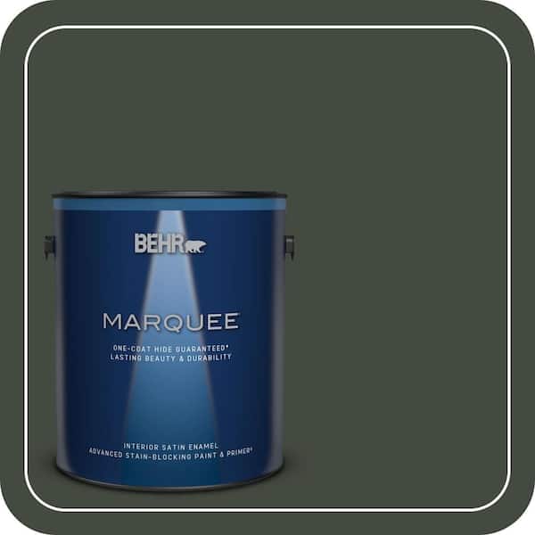 BEHR MARQUEE 1 gal. #BXC-12 Deep Forest Satin Enamel Interior Paint & Primer