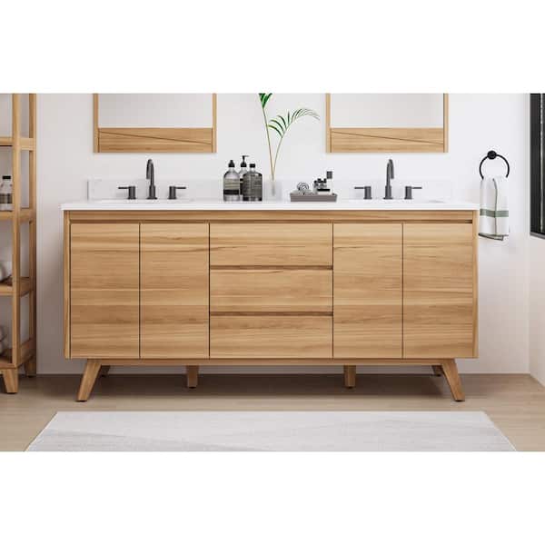 Avanity Coventry 72-in Gray Teak Bathroom Vanity Cabinet Avanity Coventry 72-in Gray Teak Bathroom Vanity Cabinet