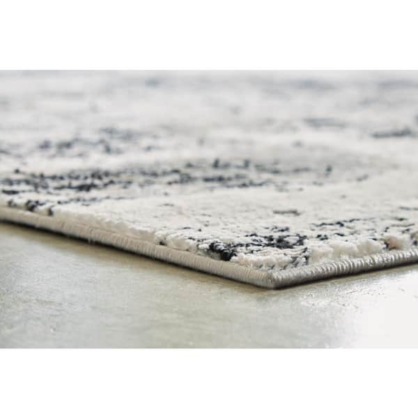 Langwell Gray 5 ft. x 7 ft. Abstract Area Rug
