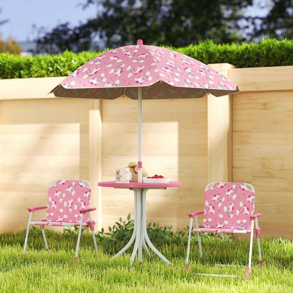 kids umbrella patio set Kids' 4 Chairs and ParasolUnder the Sea Coco Village The umbrella of this kids outdoor table can be easily and quickly adjusted in height from 34.65 to 49.21 without any tools Olakids Kids Picnic Table, Outdoor