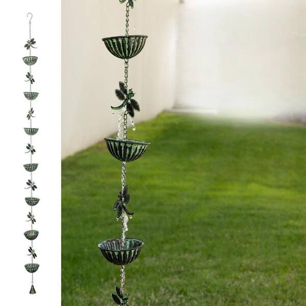 Metal Hanging Dragonfly Rain Chain for Garden HPCTBTZKKJ - The