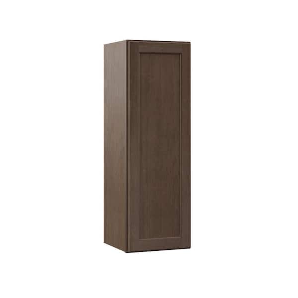 Hampton Bay Shaker 12 in. W x 12 in. D x 36 in. H Assembled Wall Kitchen Cabinet in Brindle