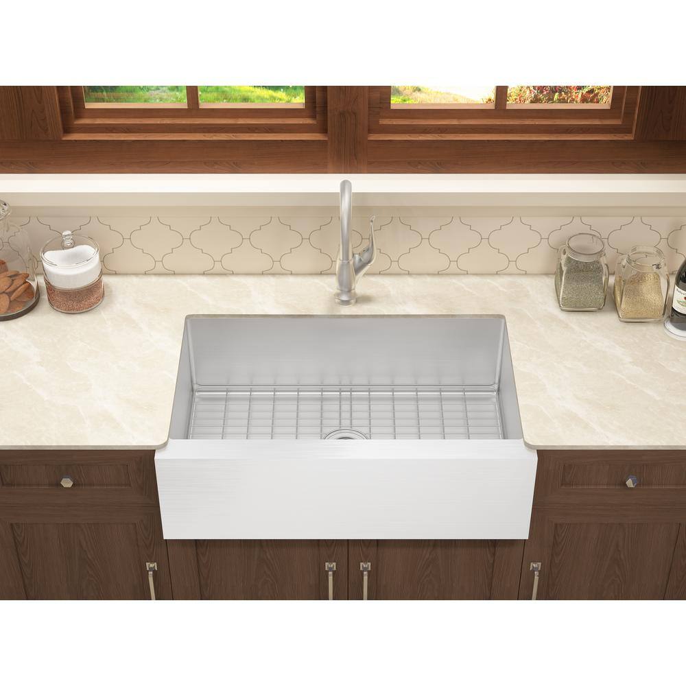 Belleville 33'' Satin Stainless Steel Farmhouse Kitchen Sink